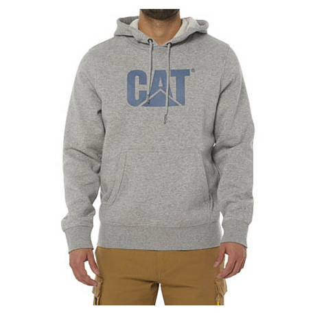 Caterpillar Clothing South Africa - Cat Men's Foundation Hooded Sweatshirt Hoodies Grey OE6389452